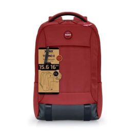 Port Designs POR3567041404244 Mochila para PC Portátil 15.6/16 pulgadas, Modelo TORINO II, Color Rojo, Moderna y Cómoda