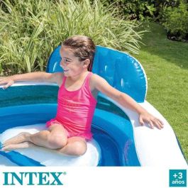 Intex Piscina Hinchable Rectangular con 4 Asientos, 990 Litros, 229x229x66 cm, para Niños +6 Años