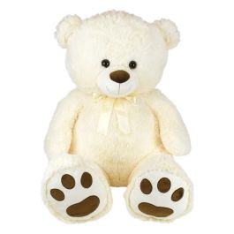 Peluche Oso Crema con Lazo +/- 100 cm - PLANET PLUCH - Gran oso crema de 1 metro, irresistiblemente suave.