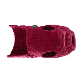 Hunter Jersey Pullover Malmö para Perro 30 cm Burdeos. Cálido, Suave, Diseño Trenzado Acrílico, Ajuste Ergonómico, Lavable 30°C.