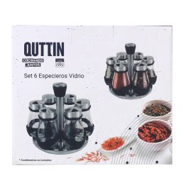 Set de 6 especieros de vidrio con soporte Quttin (8 Cajas) Set de 6 especieros de vidrio con soporte Quttin (8 Cajas)