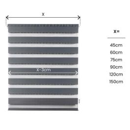 Cintacor - Stor Planet Estor Enrollable Clip&Fix Noche&Día Plata 120x180cm