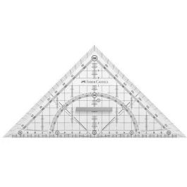 FABER-CASTELL 171010 Escuadra Geometría Grip Transparente 22 cm – Para dibujo técnico y escolar Precio: 14.58999971. SKU: B15LYRB3PP