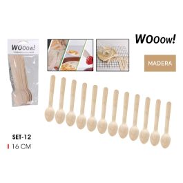 Wooow Set 12 Cucharas Desechables de Madera 16 cm para Fiestas y Eventos Biodegradables (36 Unidades) Precio: 27.50000033. SKU: S2211496