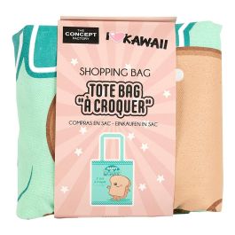 The Concept Factory Bolsa Tote Bag Kawaii Modelos Surtidos: Happy Day (verde), Bonjour (rosa) Algodón