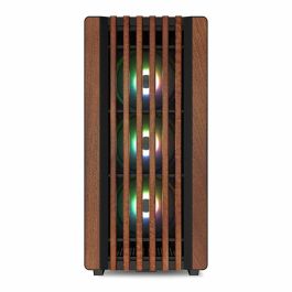 Sharkoon REBEL C70G RGB - Torre Gaming Full Tower con Panel Frontal de Madera, Cristal Templado y 4 Ventiladores RGB Negro