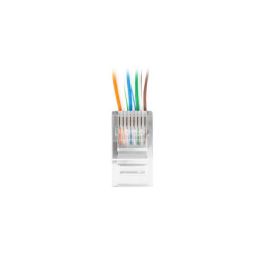 Lanberg Conector RJ-45 Cat.6 U/UTP 8P8C sin Apantallamiento para Redes Ethernet - Plástico Transparente - Pack 20 Unidades