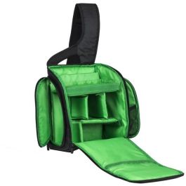 RIVACASE 7470 Riva Kameraumhängetasche con 8 Compartimentos, Color Verde Mantis/Negro