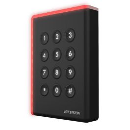 Hikvision 1108A Lector de Proximidad con Teclado para Tarjetas Mifare, RS-485 y Wiegand, IP65 para Caja 86/120 Gang