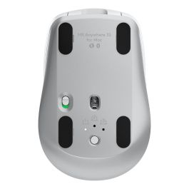 Logitech MX Anywhere 3S para Mac Ratón Inalámbrico Bluetooth y RF Color Plata Blanco 8000 DPI