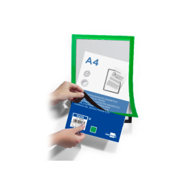 Liderpapel Marco Porta Anuncios Magnético DIN A4 Adhesivo Removible Verde