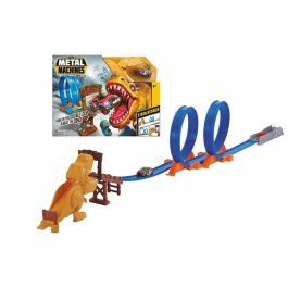 ZURU AUC6946441305240 Circuito de Coches T-Rex Attack Metal Machine con Vehículo de Lanzamiento y Bucles para Derrotar Dinosaurio Precio: 33.59000051. SKU: B1AEV3Z9W7