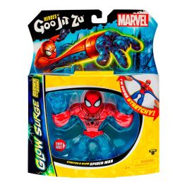 Figura estirable marvel glow surge spiderman. brilla en la oscuridad. 13 cm