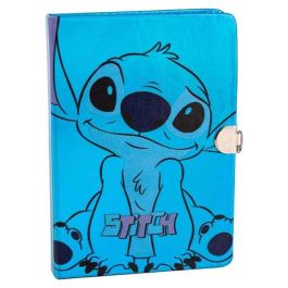 Cerdá Diario con Caja Stitch para Niños y Niñas, Edad 2-8 Años, Varios Idiomas, Color Azul