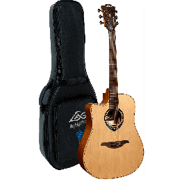LAG Guitarra Acústica Dreadnought Hyvibe 10 A/E Cutaway para Zurdos con Funda Delux Precio: 920.986176. SKU: B18DBPTF82