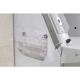 Durable Expositor de Pared con 2 Compartimentos Magnéticos Transparentes para Folletos A4 Horizontal