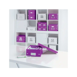 Leitz Caja de almacenamiento click&store mediana color violeta 281x200x369 mm