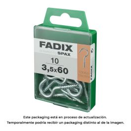 Fadix Hembrilla Abierta Zincada 3.5x60mm, Caja 10 Unidades