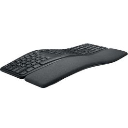 Logitech ERGO K860 Teclado Ergonómico con Diseño Partido Curvo, Reposamuñecas Acolchado, Teclado Numérico y Multidispositivo