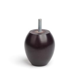 Rei Pata redonda de madera de haya en wengué mod.457 para sofás y muebles bajos Ø6,5x7cm