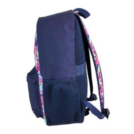 Hello Kitty Mochila Americana Adaptable a Carro con Espaldera Acolchada y Pom-Pom, 30x24x8 cm