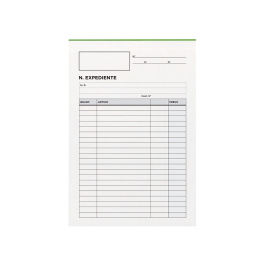 Liderpapel Talonario Notas de Expediente Cuarto Duplo Texto en Portugues