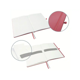 Leitz Cuaderno A4 Tapa Dura Encolado Completo 80 Hojas Cuadro 5 Mm Color Rojo