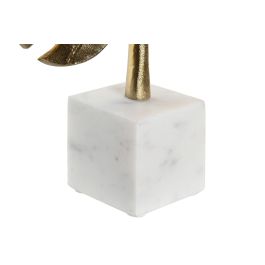 DKD Home Decor Decoracion Tropical Dorado Blanco Aluminio Marmol 7.5 x 47 x 28 cm