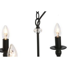 DKD Home Decor Lámpara de Techo Vintage Negra de Metal con 6 Brazos, compatible con Bombillas E14, 25W, 220V. Dimensiones: 54x54x46 cm DKD Home Decor Lámpara de Techo Vintage Negra de Metal con 6 Brazos, compatible con Bombillas E14, 25W, 220V. Dimensiones: 54x54x46 cm