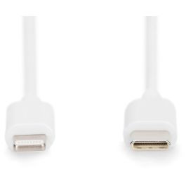 DIGITUS Cable de Carga/Datos USB-C a Lightning MFI, 1m, Blanco, Cobre/PVC, 480 Mbps, 3.6A para iPhone/iPad