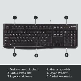 Teclado Logitech Negro QWERTY