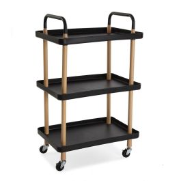 Carrito Verdulero Versa Negro Metal Polipropileno (36 x 85 x 53,5 cm) Precio: 64.49999985. SKU: S3409617