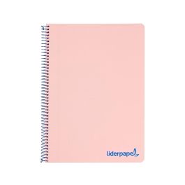 Cuaderno Espiral Liderpapel A5 Micro Wonder Tapa Plastico 120H 90 gr Cuadro 5 mm 5 Bandas 6 Taladros Color Rosa