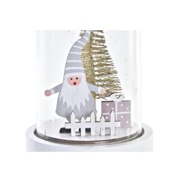 DKD Home Decor Decoración Luminosa Navidad Fantasía LED Cristal Surtido Colores Blanco Dorado Rosa Gris 9x13x9 cm (12 Unidades)