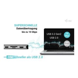 Hub USB i-Tec C31NANOTRIPLED140 Gris