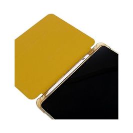 Tucano Funda Folio Satin para iPad Air 11 M2 (2024), 27.9 cm (11 Pulgadas), TPU, Amarillo Senfgelb, Modo Espera, Resistente a Golpes, Portaboligrafo, Modelo IPDA11M2ST-DY