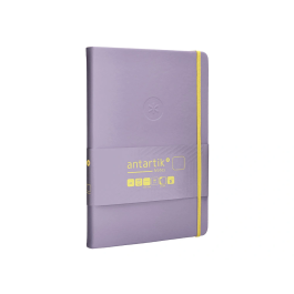 Antartik Cuaderno A5 Tapa Dura Hojas Lisas Morado y Amarillo 100 Hojas 80 gr FSC