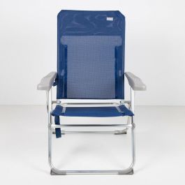 Silla de Playa Aktive Azul marino 47 x 94 x 60 cm (4 Unidades)