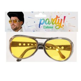 Gafas Redondas Amarillas Plástico Translúcido Estilo Vintage Años 60 70 Flower Power