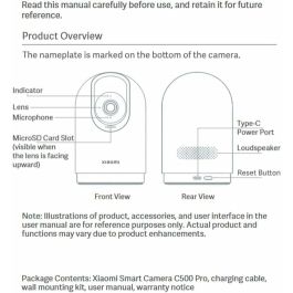 Xiaomi C500 Pro Cámara de Seguridad IP Interior 2960 x 1666 Pixeles Escritorio