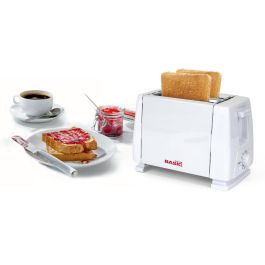 Tostadora Blanca Basic Home 2 Ranuras 700W (4 Unidades) Tostadora Blanca Basic Home 2 Ranuras 700W (4 Unidades)