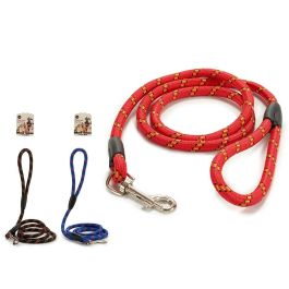 Correa para Mascota Mascow Rayas Fina, 120x1.2x6 cm, Poliéster, Colores Surtidos - Azul, Negro, Rojo (24 Unidades) Precio: 37.8900005. SKU: B1EAJA9MD2
