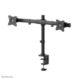 Neomounts FPMA-DCB100DBLACK Soporte de Escritorio Doble para 2 Monitores 10-27" hasta 10kg por Pantalla, Inclinable y Giratorio, Negro