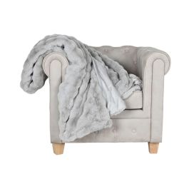 Manta Urban DKD Home Decor Gris Claro 240 x 1 x 220 cm