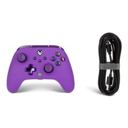 Power A 1521747-02 Mando con Cable Mejorado para Xbox Series X/S, Xbox One, Windows 10/11 - Morado Royal