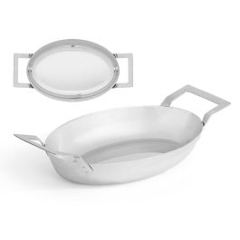Bandeja Ovalada Aperitivo Kinvara 21x10.5x3 cm Acero Inoxidable Plata (24 Unidades) Precio: 40.68999979. SKU: B1DT5TJNTX