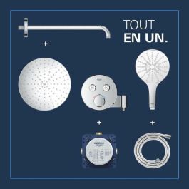 GROHE 34877000 Conjunto de Ducha Empotrado con Mezclador Termostático y Todo Tipo de Chorro Gris