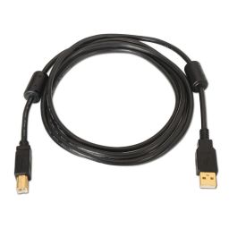 AISENS - CABLE USB 2.0 IMPRESORA ALTA CALIDAD CON FERRITA, TIPO A/M-B/M, NEGRO, 3.0M AISENS - CABLE USB 2.0 IMPRESORA ALTA CALIDAD CON FERRITA, TIPO A/M-B/M, NEGRO, 3.0M