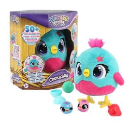 Diset Funtasy Family Chick-A-Boo Peluche Interactivo Mamá Gallina Incuba Huevos, Pollitos, Sonidos. Incluye 2 Huevos y 2 Pollitos. Edad 3+