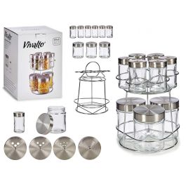 Set 9 Botes de Cristal con Soporte de Metal Redondo Vivalto - 18.5x23.5x19 cm (6 Unidades) Precio: 109.78999977. SKU: S3601565